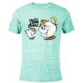 thumbnail image 1 of Disney Beauty and the Beast Chip Mrs. Potts Best Mom Ever - Short Sleeve Blended T-Shirt for Adults - Customized-Ocean Blue, 1 of 5