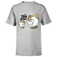thumbnail image 1 of Disney Beauty and the Beast Chip Mrs. Potts Best Mom Ever - Short Sleeve T-Shirt for Kids - Customized-Athletic Heather, 1 of 5