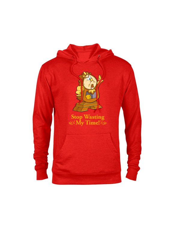 Beauty and the Beast Cogsworth Stop Wasting My Time - Pullover Hoodie for Adults - Customized-Red Heather