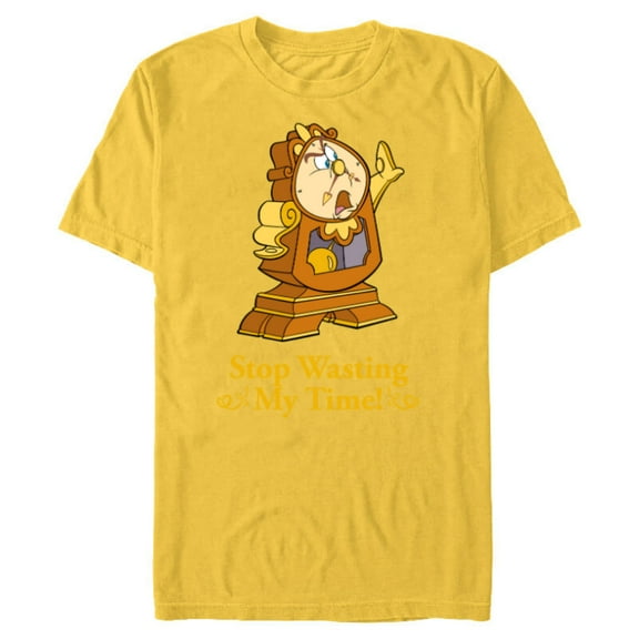 Disney Beauty and the Beast Cogsworth Stop Wasting My Time - Short Sleeve Blended T-Shirt for Adults - Customized-Putty Snow Heather