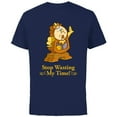 thumbnail image 1 of Disney Beauty and the Beast Cogsworth Stop Wasting My Time - Short Sleeve Cotton T-Shirt for Adults - Customized-Athletic Navy, 1 of 5