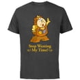 thumbnail image 1 of Disney Beauty and the Beast Cogsworth Stop Wasting My Time - Short Sleeve Cotton T-Shirt for Adults - Customized-Charcoal Heather, 1 of 5