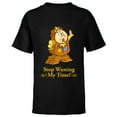 thumbnail image 1 of Disney Beauty and the Beast Cogsworth Stop Wasting My Time - Short Sleeve T-Shirt for Kids - Customized-Black, 1 of 5