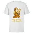thumbnail image 1 of Disney Beauty and the Beast Cogsworth Stop Wasting My Time - Short Sleeve T-Shirt for Kids - Customized-White, 1 of 5