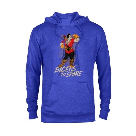 Disney Beauty and the Beast Gaston Biceps to Spare T-Shirt - Pullover Hoodie for Adults - Customized-Royal Heather