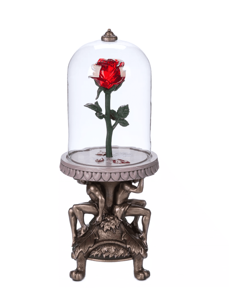超レア 美品 美女と野獣 Enchanted Rose Disney Beauty and the Beast Light Up Enchanted Rose Replica New