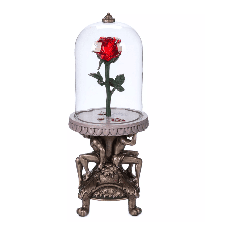 Disney Beauty and the Beast Light Up Enchanted Rose Replica New