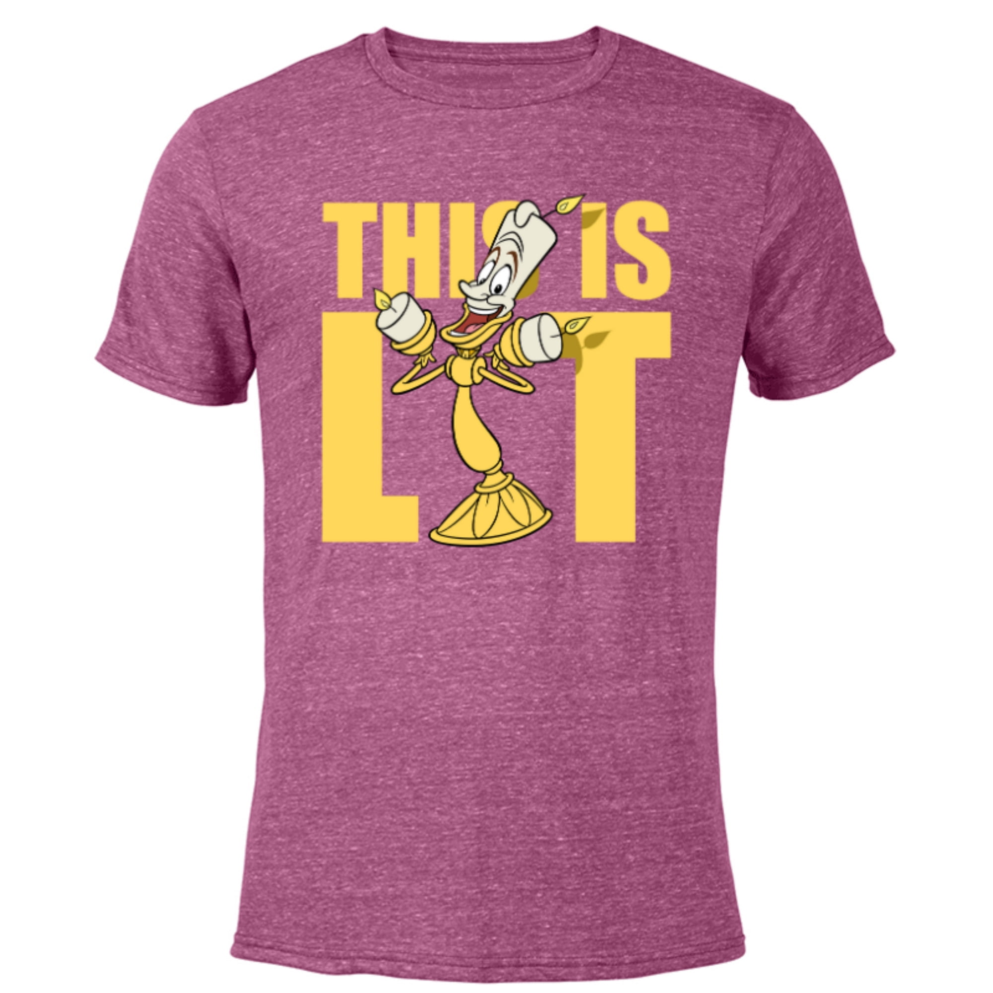 Disney Beauty and the Beast Lumiere This is Lit - Short Sleeve Blended ...