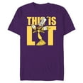 thumbnail image 1 of Disney Beauty and the Beast Lumiere This is Lit - Short Sleeve Blended T-Shirt for Adults - Customized-Purple, 1 of 5