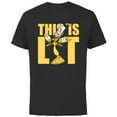 thumbnail image 1 of Disney Beauty and the Beast Lumiere This is Lit - Short Sleeve Cotton T-Shirt for Adults - Customized-Black, 1 of 5