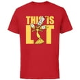 thumbnail image 1 of Disney Beauty and the Beast Lumiere This is Lit - Short Sleeve Cotton T-Shirt for Adults - Customized-Red, 1 of 5