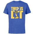 thumbnail image 1 of Disney Beauty and the Beast Lumiere This is Lit - Short Sleeve Cotton T-Shirt for Adults - Customized-Royal Heather, 1 of 5