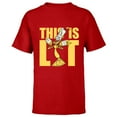 thumbnail image 1 of Disney Beauty and the Beast Lumiere This is Lit - Short Sleeve T-Shirt for Kids - Customized-Red, 1 of 5