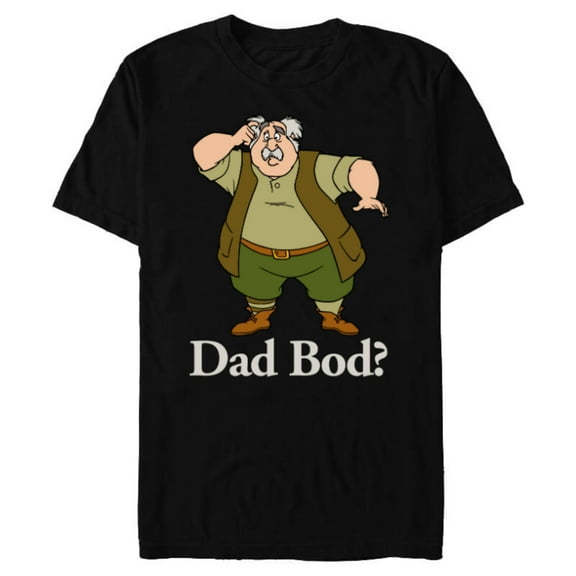 Disney Beauty and the Beast Maurice Dad Bod - Short Sleeve Blended T-Shirt for Adults - Customized-Black