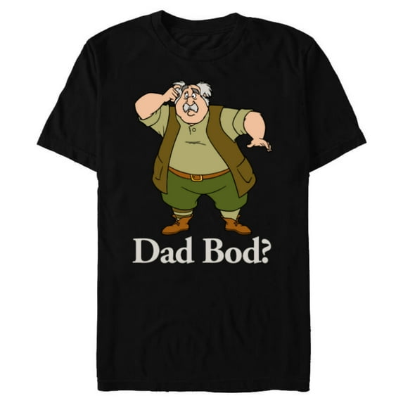 Disney Beauty and the Beast Maurice Dad Bod - Short Sleeve Blended T-Shirt for Adults - Customized-Black