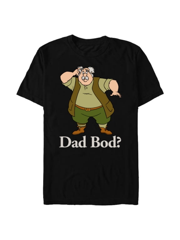 Beauty and the Beast Maurice Dad Bod - Short Sleeve Blended T-Shirt for Adults - Customized-Black