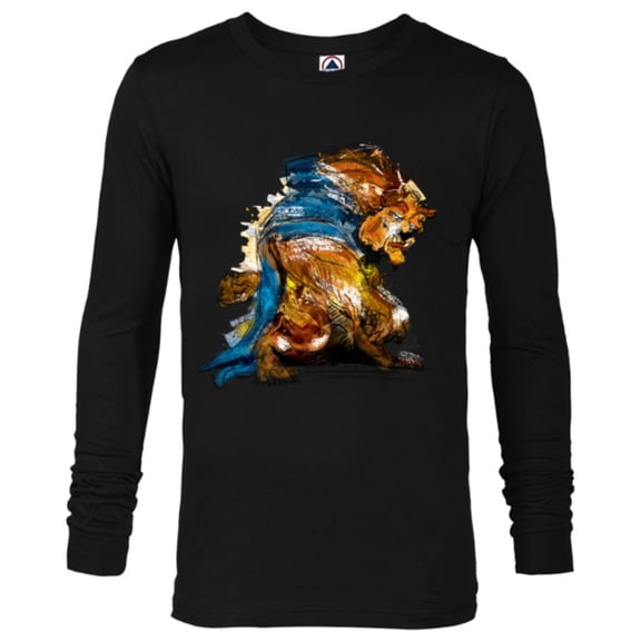 Disney Beauty and the Beast Men's T-Shirt - Long Sleeve T-Shirt for Men - Customized-Black