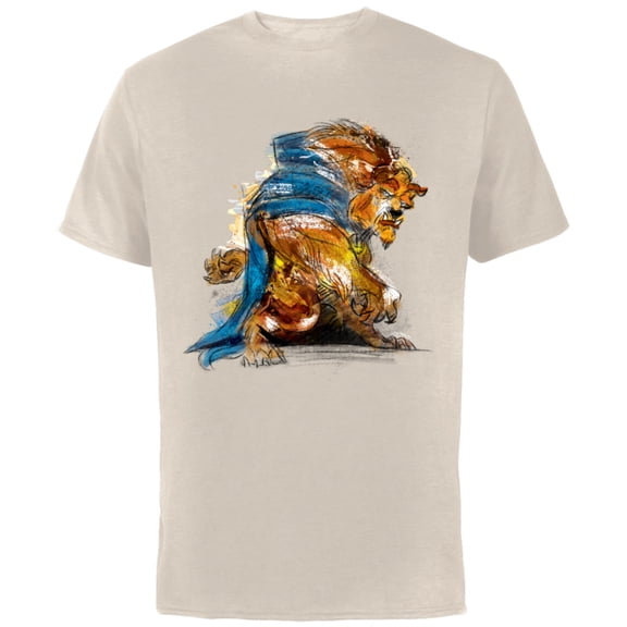 Disney Beauty and the Beast Men's T-Shirt - Short Sleeve Cotton T-Shirt for Adults - Customized-Natural