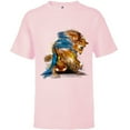 thumbnail image 1 of Disney Beauty and the Beast Men's T-Shirt - Short Sleeve T-Shirt for Kids - Customized-Soft Pink, 1 of 5