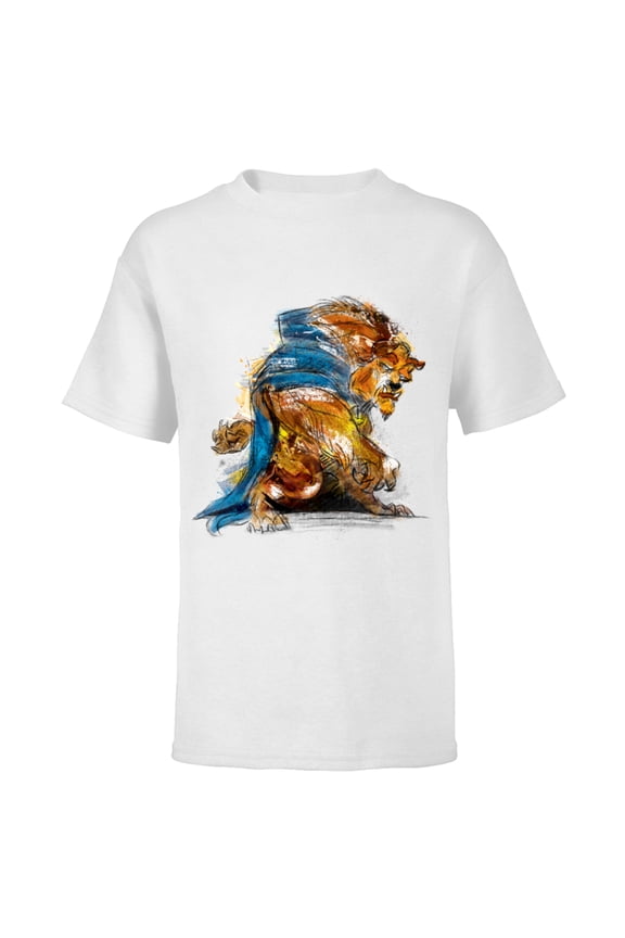 Beauty and the Beast Men's T-Shirt - Short Sleeve T-Shirt for Kids - Customized-White