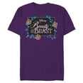 thumbnail image 1 of Disney Beauty and the Beast Modern Florals - Short Sleeve Blended T-Shirt for Adults - Customized-Purple, 1 of 5