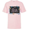 thumbnail image 1 of Disney Beauty and the Beast Modern Florals - Short Sleeve T-Shirt for Kids - Customized-Soft Pink, 1 of 5
