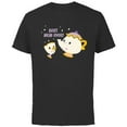 thumbnail image 1 of Disney Beauty and the Beast Mrs Potts and Chip Best Mum Ever - Short Sleeve Cotton T-Shirt for Adults - Customized-Black, 1 of 5