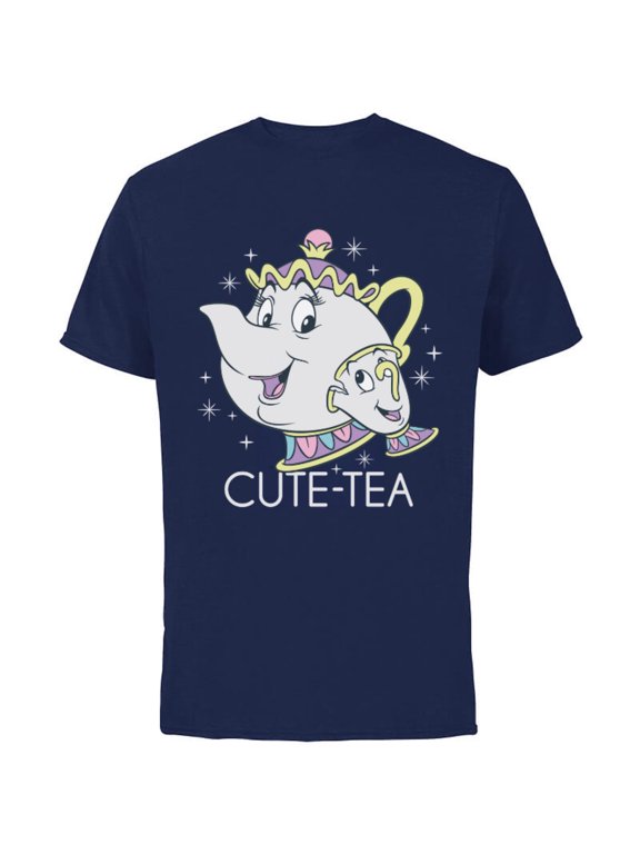 Beauty and the Beast Mrs. Potts and Chip Mother's Day T-Shirt - Short Sleeve Cotton T-Shirt for Adults - Customized-Navy