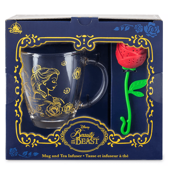 Disney Beauty and the Beast Mug and RoseTea Infuser Set New with Box