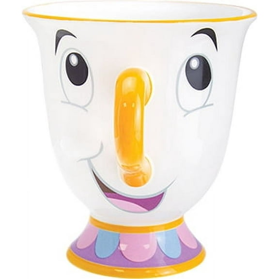 Disney Beauty and the Beast Offical Licensed Chip Tea Cup by Paladone, 6 fl oz Ceramic Coffee Mug a Disney Princess Collectible Novelty Gift