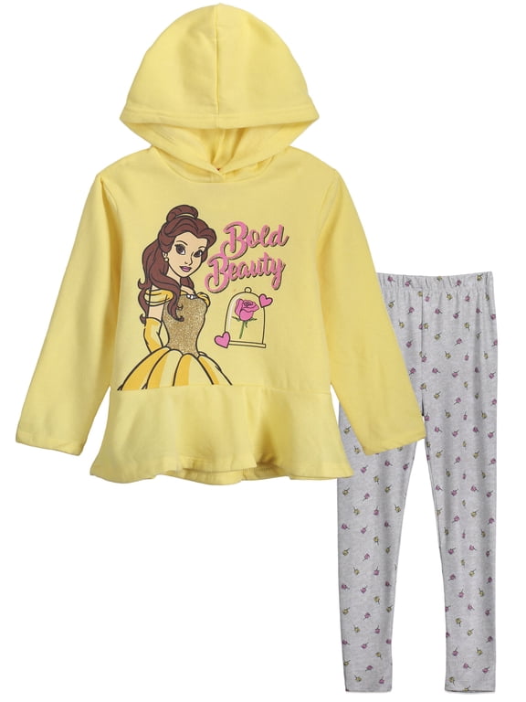Beauty and the Beast Princess Belle Little Girls Pullover Hooded Legging Set 7-8