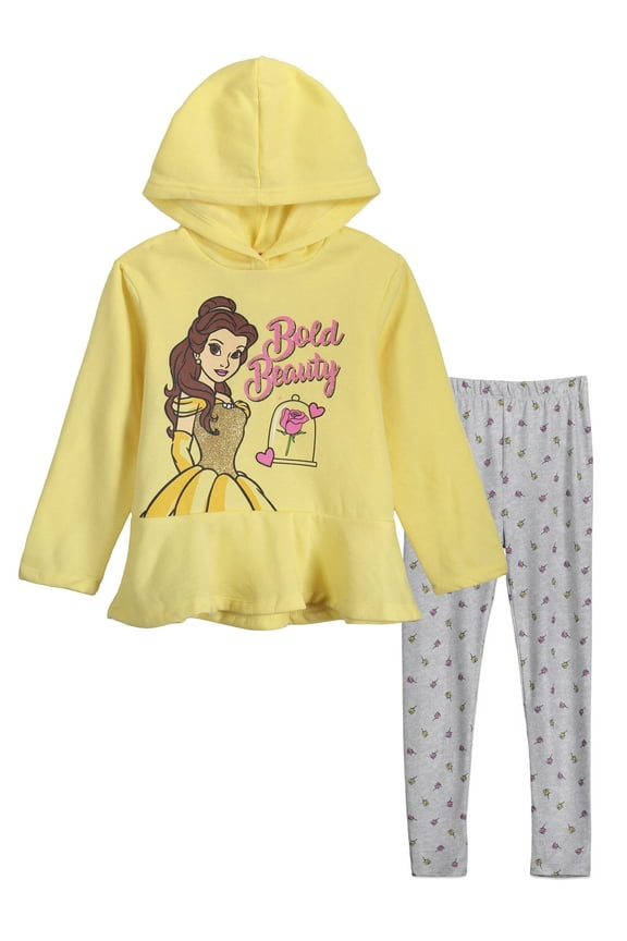 Beauty and the Beast Princess Belle Toddler Girls Pullover Hooded Legging Set 3T