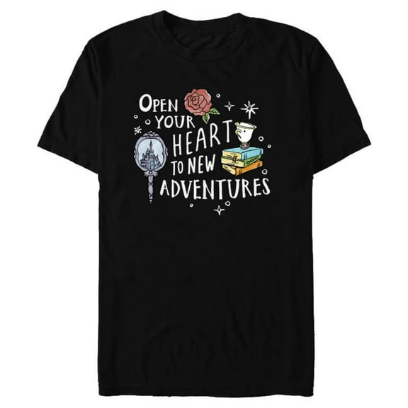 Disney Beauty and the Beast Quote - Short Sleeve Blended T-Shirt for Adults – Customized-Black Snow Heather