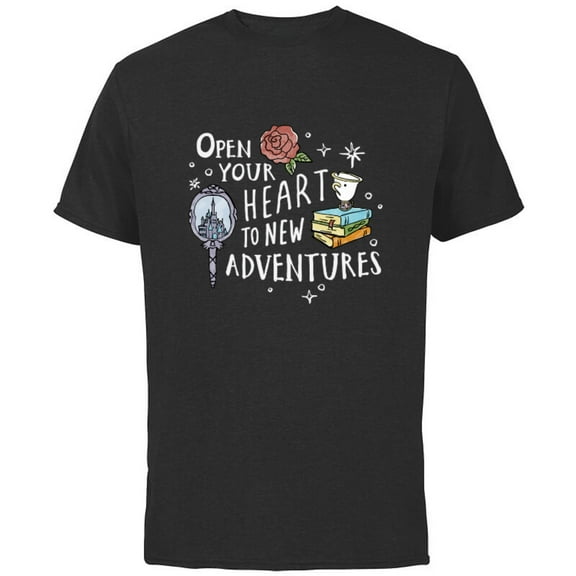 Disney Beauty and the Beast Quote - Short Sleeve Cotton T-Shirt for Adults - Customized-Black