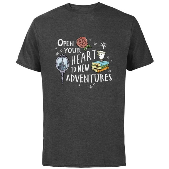 Disney Beauty and the Beast Quote - Short Sleeve Cotton T-Shirt for Adults - Customized-Charcoal Heather