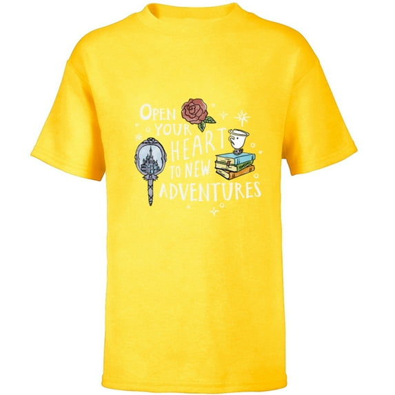 Disney Beauty and the Beast Quote - Short Sleeve T-Shirt for Kids – Customized-Yellow