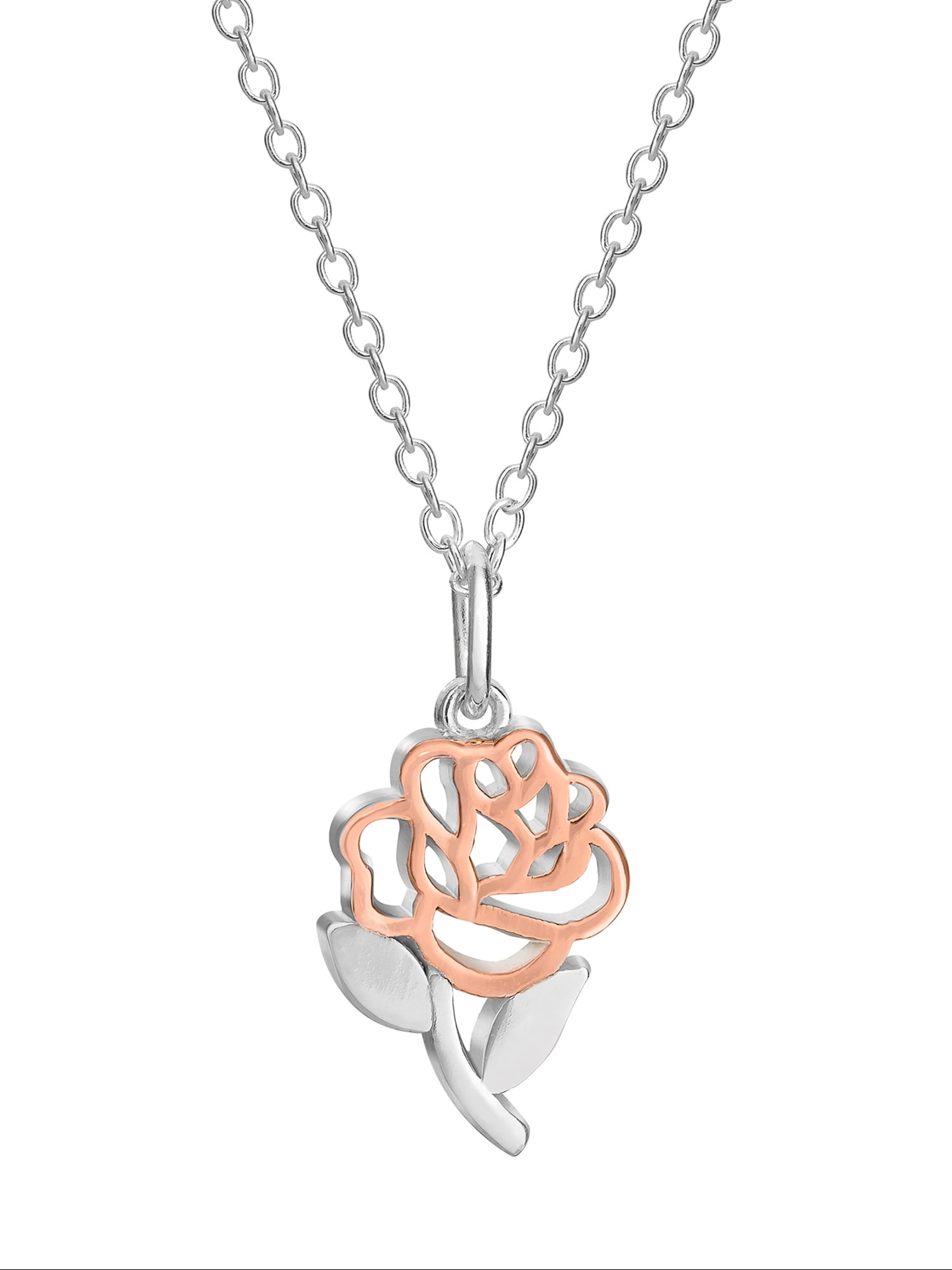 Disney beauty and the beast rose necklace discount