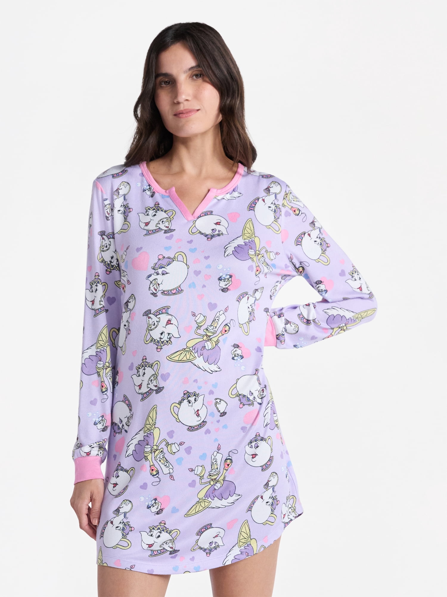 Disney Beauty and the Beast Women's Valentine's Day Sleepshirt, Sizes XS-3X