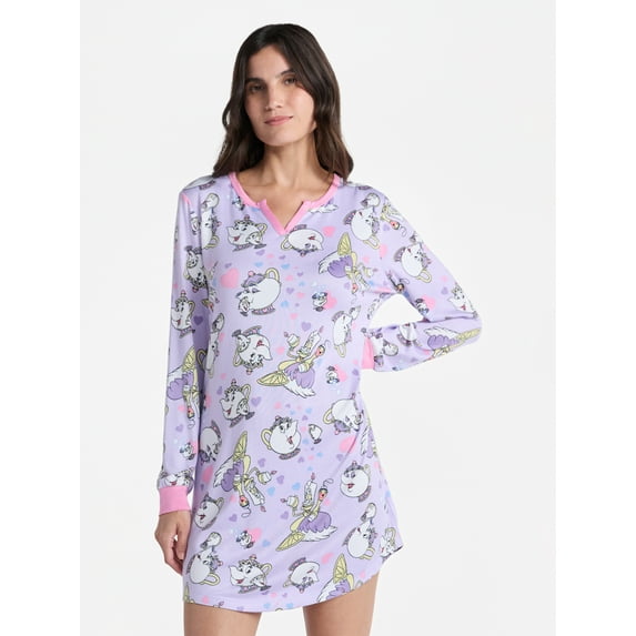Disney Beauty and the Beast Women's Valentine's Day Sleepshirt, Sizes XS-3X