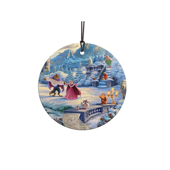 Disney (Beauty and the Beasts Winter Enchantment) StarFire Prints Hanging Glass Print
