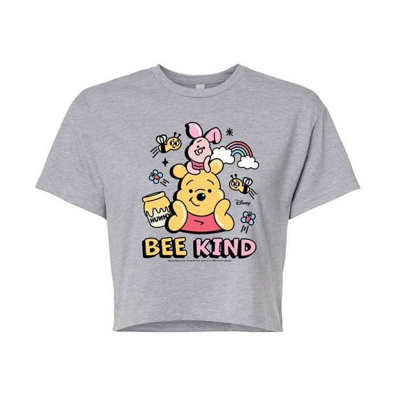 Disney - Bee Kind - Juniors Cropped Cotton Blend T-Shirt