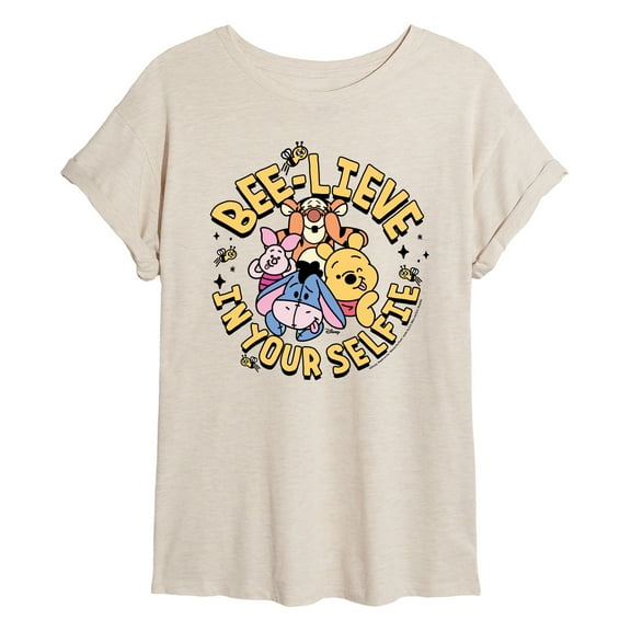 Disney - Bee Lieve In Your Selfie - Juniors Ideal Flowy Muscle T-Shirt