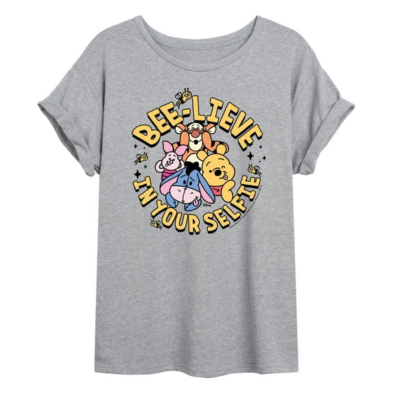Disney - Bee Lieve In Your Selfie - Juniors Ideal Flowy Muscle T-Shirt