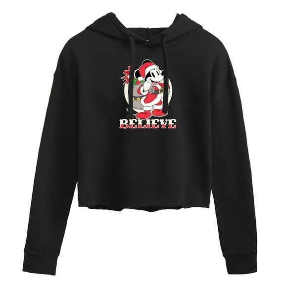 Disney - Believe - Juniors Cropped Pullover Hoodie