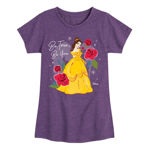 Disney - Belle Be True Be You - Toddler & Youth Girls Short Sleeve Graphic T-Shirt