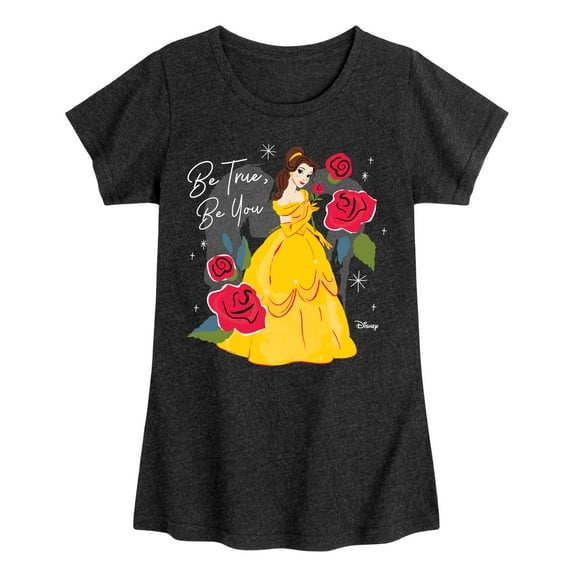 Disney - Belle Be True Be You - Toddler & Youth Girls Short Sleeve Graphic T-Shirt