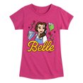 thumbnail image 1 of Disney - Belle & Books - Youth Girls Fitted Short Sleeve T-Shirt, 1 of 4