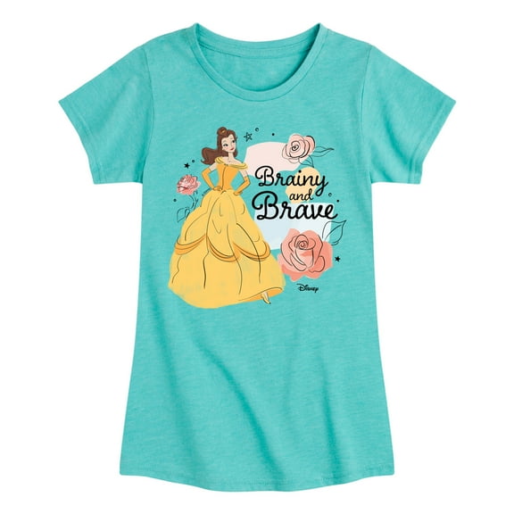 Disney - Belle Brainy And Brave  - Toddler & Youth Girls Short Sleeve Graphic T-Shirt