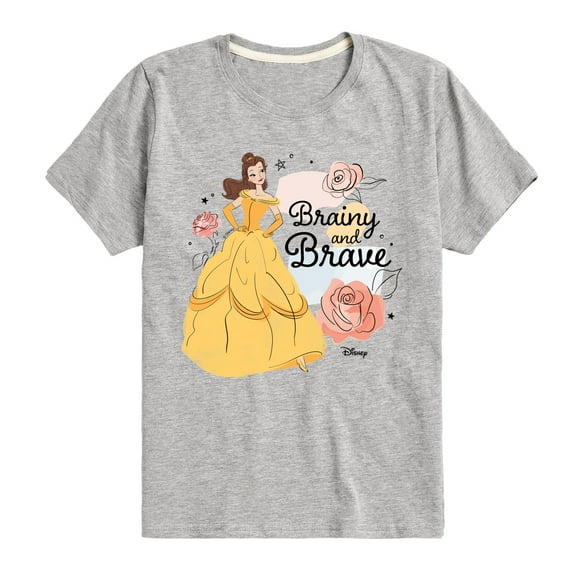 Disney - Belle Brainy And Brave - Toddler & Youth Short Sleeve Graphic T-Shirt