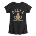 thumbnail image 1 of Disney - Belle Collegiate - Youth Girls Fitted Short Sleeve T-Shirt, 1 of 4